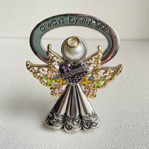 Bedside Grandma Alexa’s Angels with easel back faux pearl rhinestone butterflies